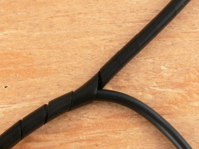 10 ft. spool 1" UV Black Spiral Bundling Wrap-Around Sleeving 