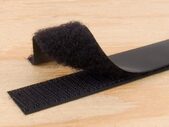 black 1 inch self adhesive hook and loop tape
