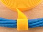 yellow 3\4 inch hook and loop around cables - 3 of 4