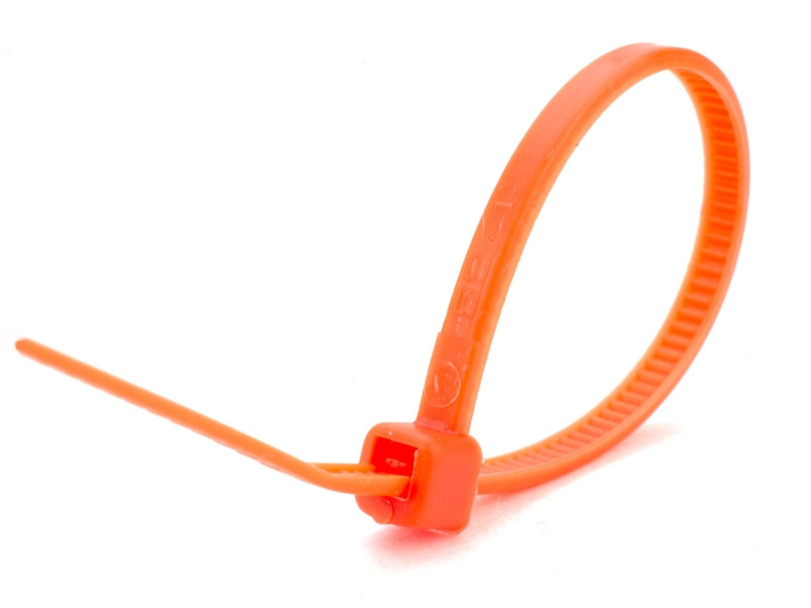8" Reusable Cable Zip Ties Fluorescent Orange Heavy Duty Releasable 50 lb Nylon  
