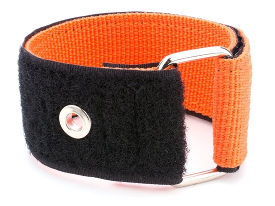 Picture of 12 x 1 1/2 Inch Heavy Duty Orange Cinch Strap with Eyelet - 2 Pack