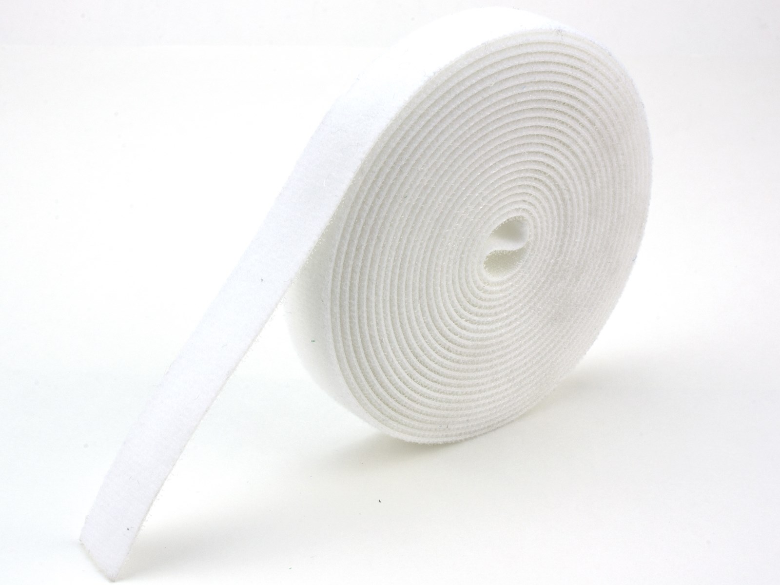 Secure Cable Ties 1 inch Continuous White Hook and Loop Wrap - 5 Yards