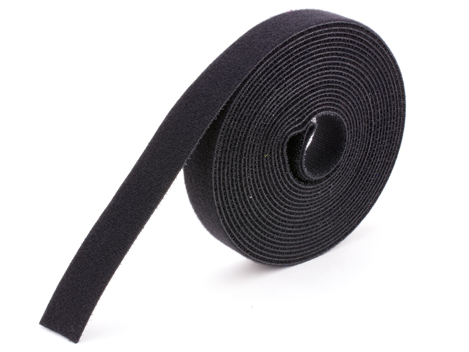 Secure Cable Ties 1 inch Continuous Black Hook and Loop Wrap - 25 Yard