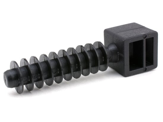 black 6mm uv wall plug mount