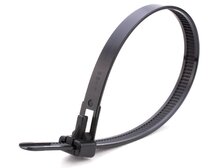 black 6 inch standard releaseable cable tie