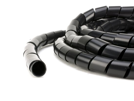 10 feet black 1\4 inch polyethylene spiral wrap