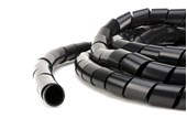 10 feet black 3\8 inch polyethylene spiral wrap