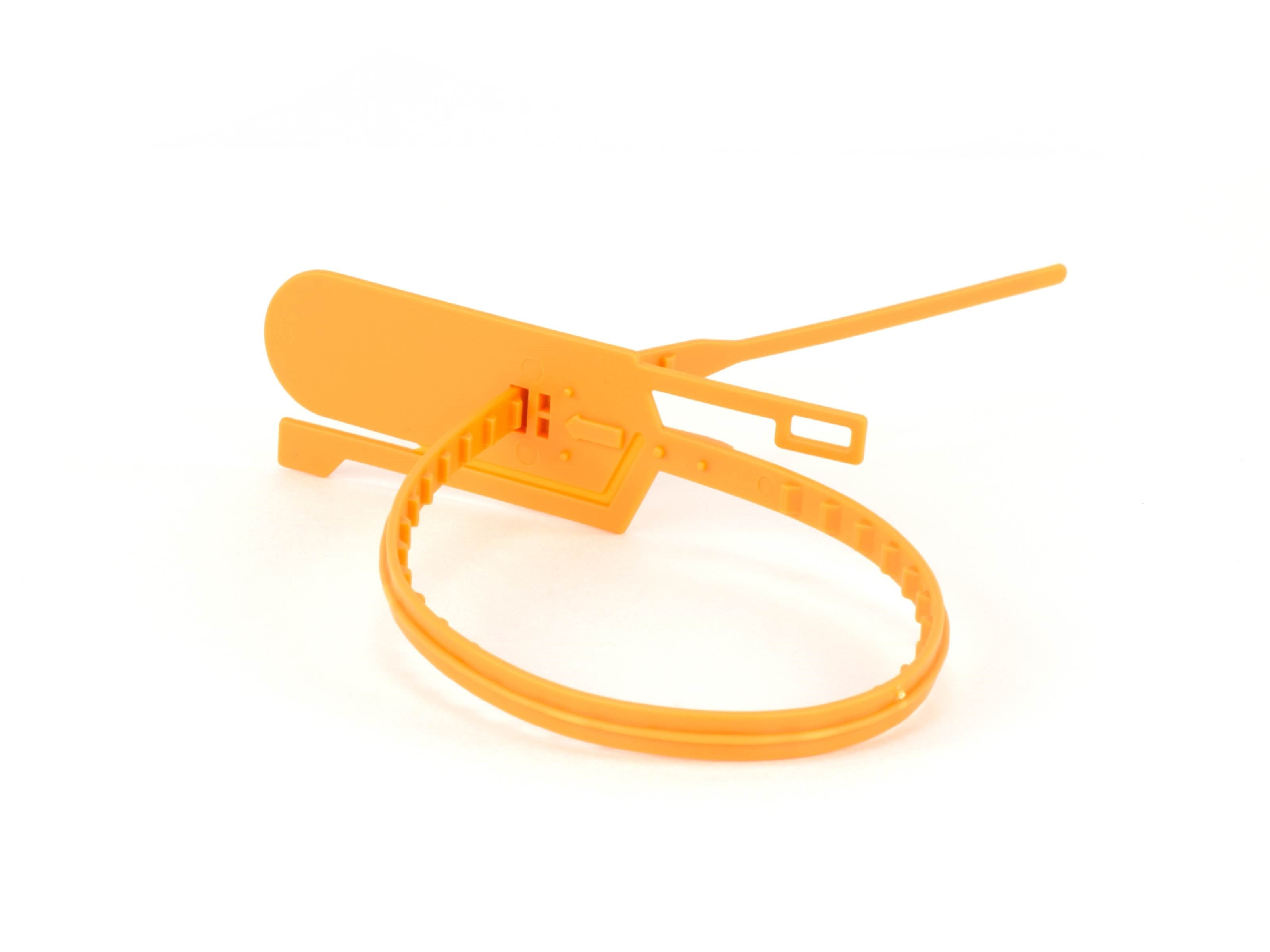 Orange Tracewaste Pull Through Security Seals Cable Ties 
