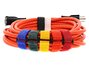multiple colored cinch strap around orange cable - 2 of 3