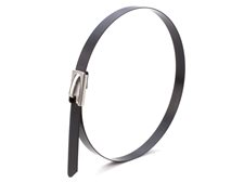 Picture of 12 Inch Heavy Duty Coated 316 Stainless Steel UV-Resistant Metal Cable Ties - 100 Pack