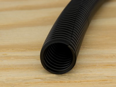 Secure Cable Ties 1 inch Black Flexible Split Loom - 10 Foot
