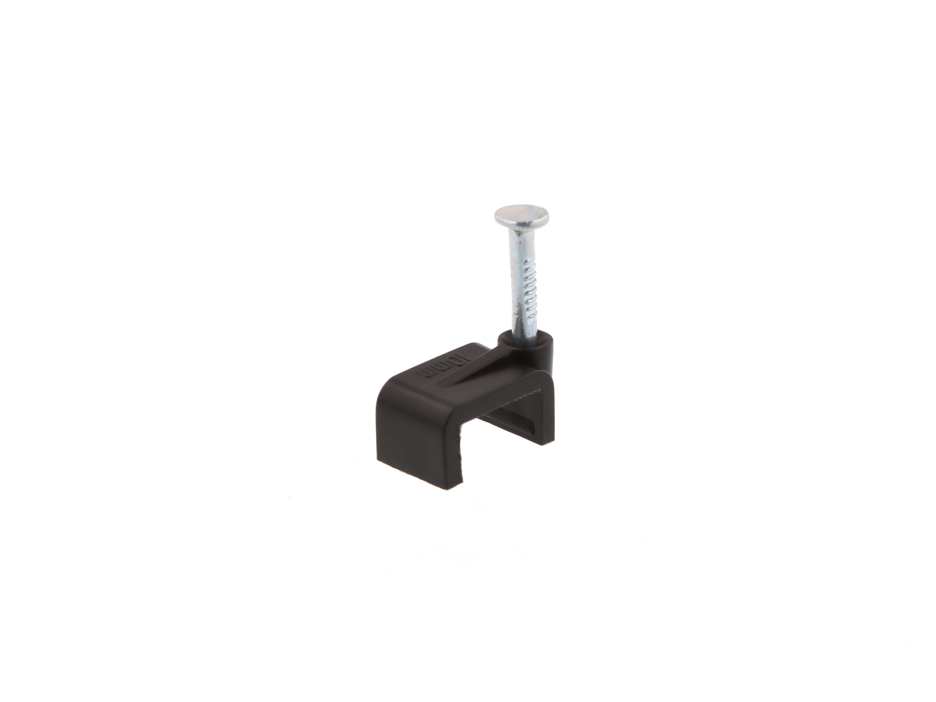 Geaccepteerd belediging Rondlopen 10mm Black Flat Nail Cable Clip - 100 Pack - Secure™ Cable Ties