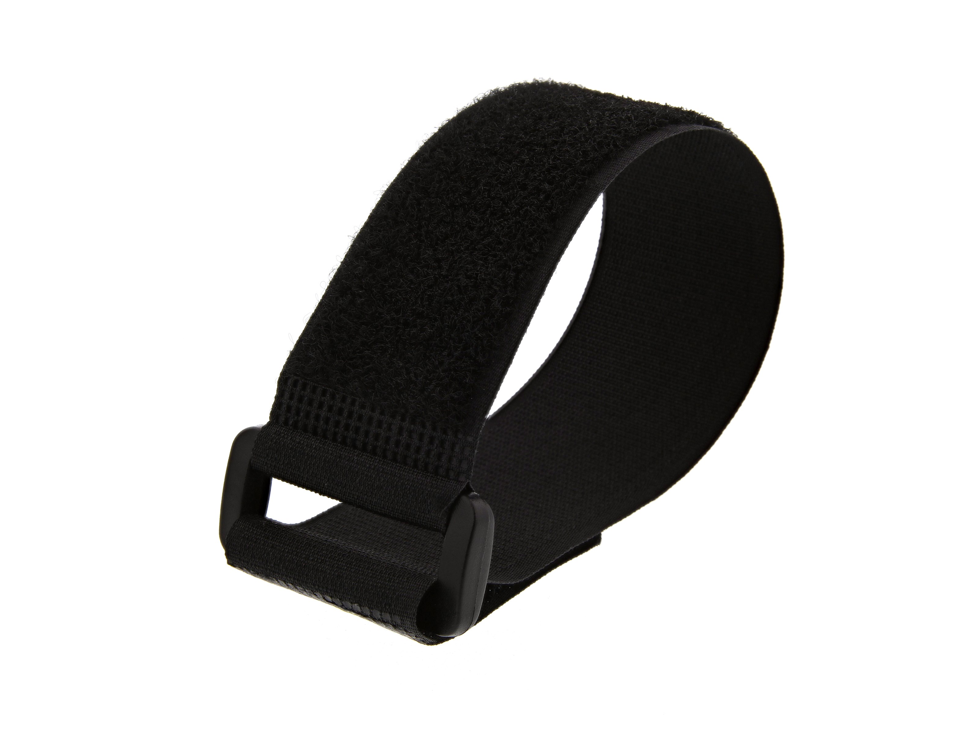 12 x 1 1/2 inch Heavy Duty Black Cinch Strap with Eyelet - 5 Pack