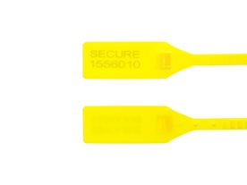 13 Inch Heavy-Duty Yellow Tamper Evident Plastic Seal 