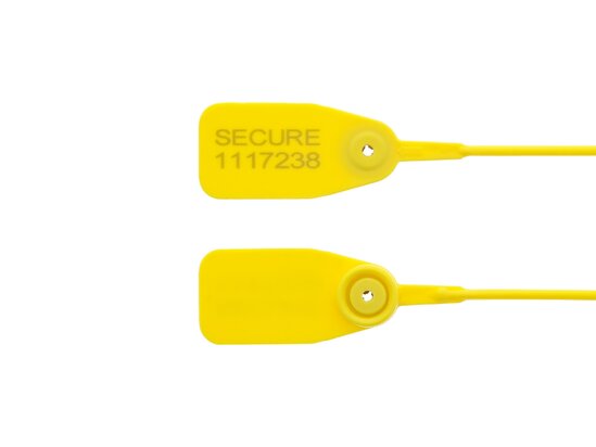 12 1/2 Inch Standard Yellow Pull Tight Plastic Seal