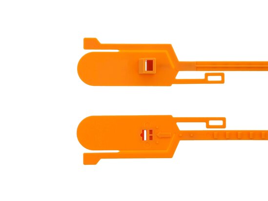 orange 15 inch blank tamper evident security seal