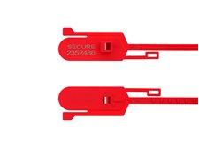 red 15 inch tamper evident tear away plastic security seal