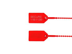 red 8 inch light duty pull tight tamper evident plastic security seal