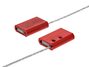 Picture of 12 Inch Red Pull Tight Galvanized Steel Cable Seal with 1.8mm wire - 50 Pack - 1 of 3