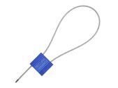 Picture of 12 Inch Blue Pull Tight Galvanized Steel Cable Seal with 2.5mm wire - 50 Pack