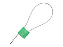 Picture of 12 Inch Green Pull Tight Galvanized Steel Cable Seal with 2.5mm wire - 50 Pack