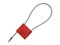 Picture of 12 Inch Blank Red Pull Tight Galvanized Steel Cable Seal with 5mm wire - 50 Pack - 0 of 2