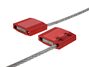Picture of 12 Inch Blank Red Pull Tight Galvanized Steel Cable Seal with 5mm wire - 50 Pack - 1 of 2