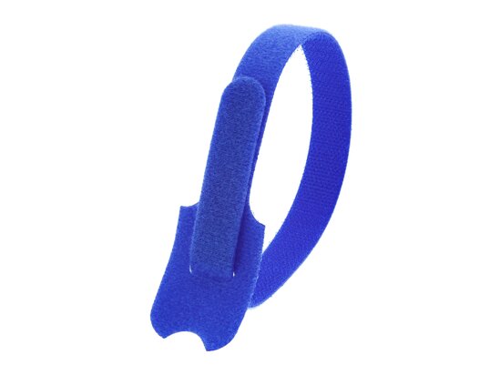 Picture of 12 Inch Blue Hook and Loop Tie Wrap - 10 Pack