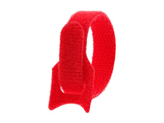 Picture of 6 Inch Red Hook and Loop Tie Wrap - 10 Pack