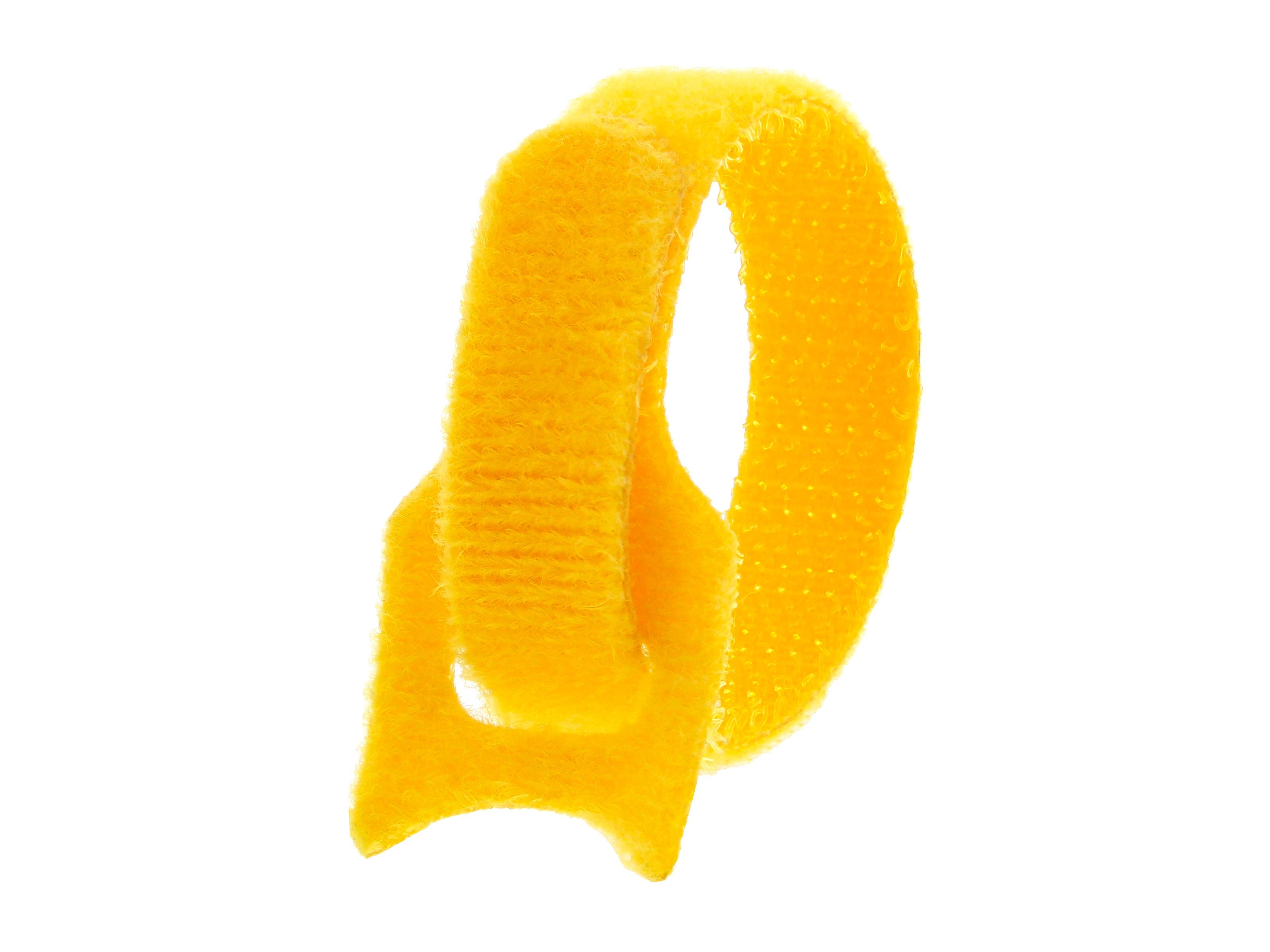 Secure Cable Ties 6 inch Yellow Hook and Loop Tie Wrap - 50 Pack