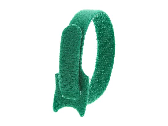 Picture of 8 Inch Green Hook and Loop Tie Wrap - 10 Pack