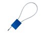 Picture of 12 Inch Blue Blank Pull Tight Galvanized Steel Cable Seal with 3.5mm wire - 50 Pack - 0 of 2