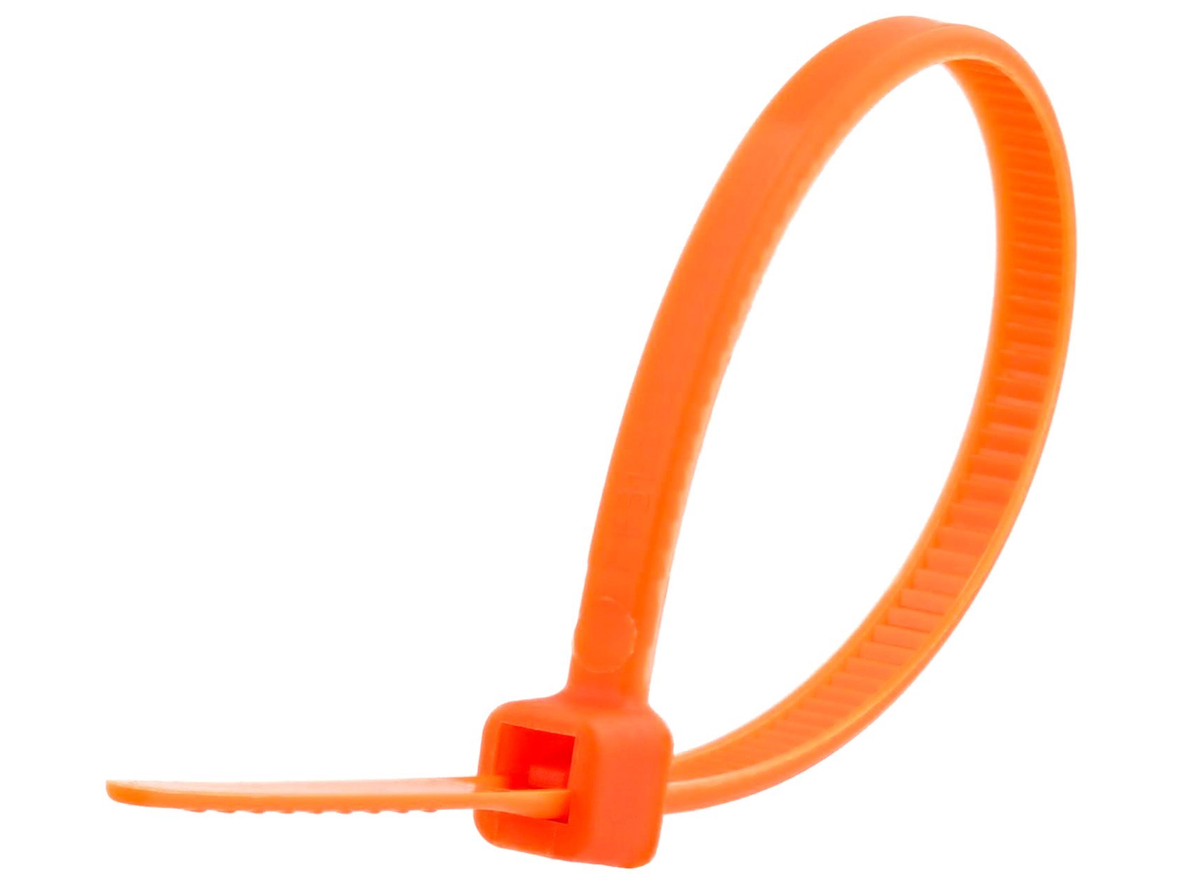 100pk 4" Orange Nylon Cable Zip Ties 18LB USA MADE 