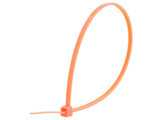 8 Inch Fluorescent Orange Miniature Cable Tie