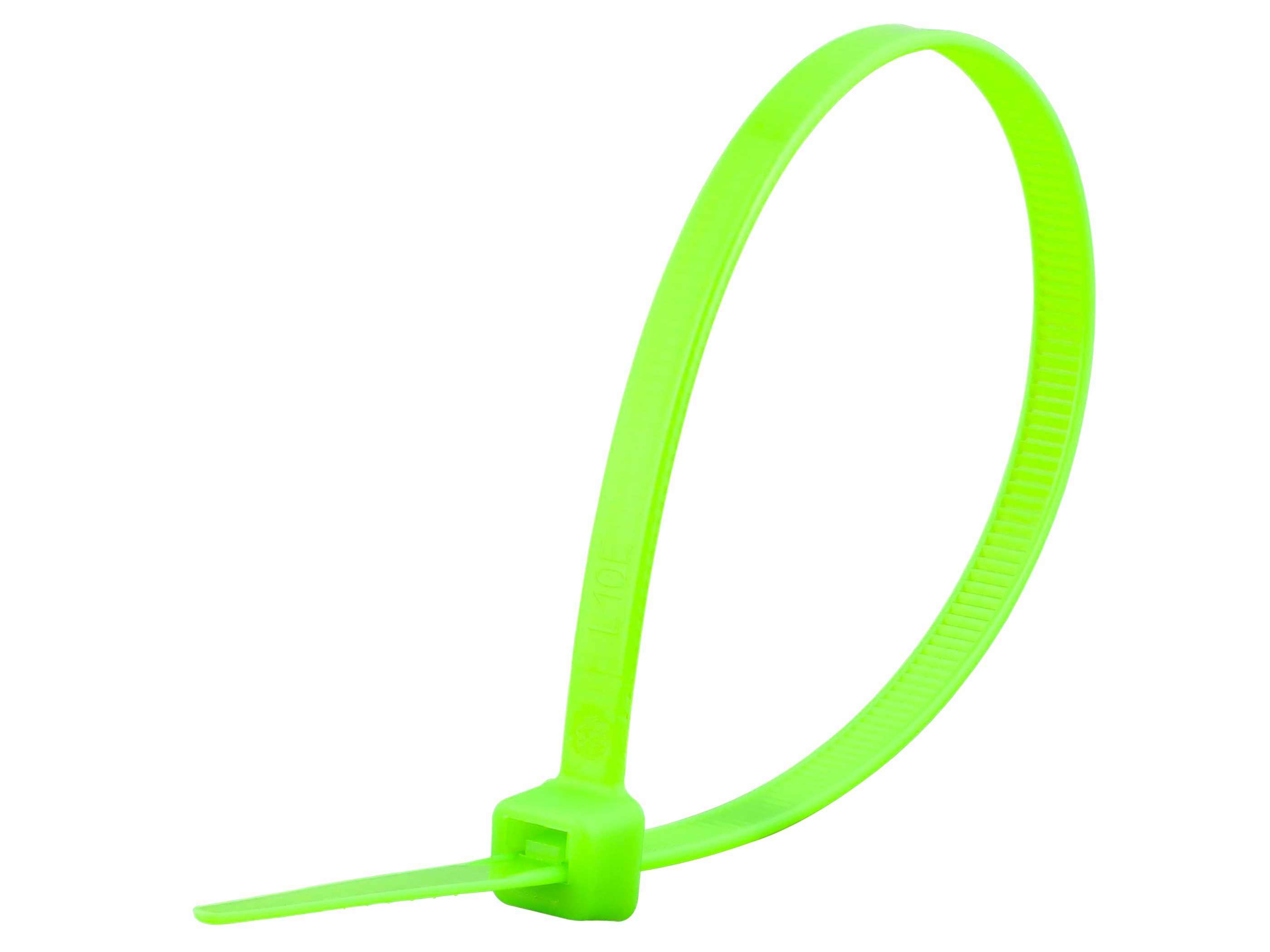 8.5" Fluorescent Blue Color 40# Nylon Cable Zip Ties  100pc Bag 