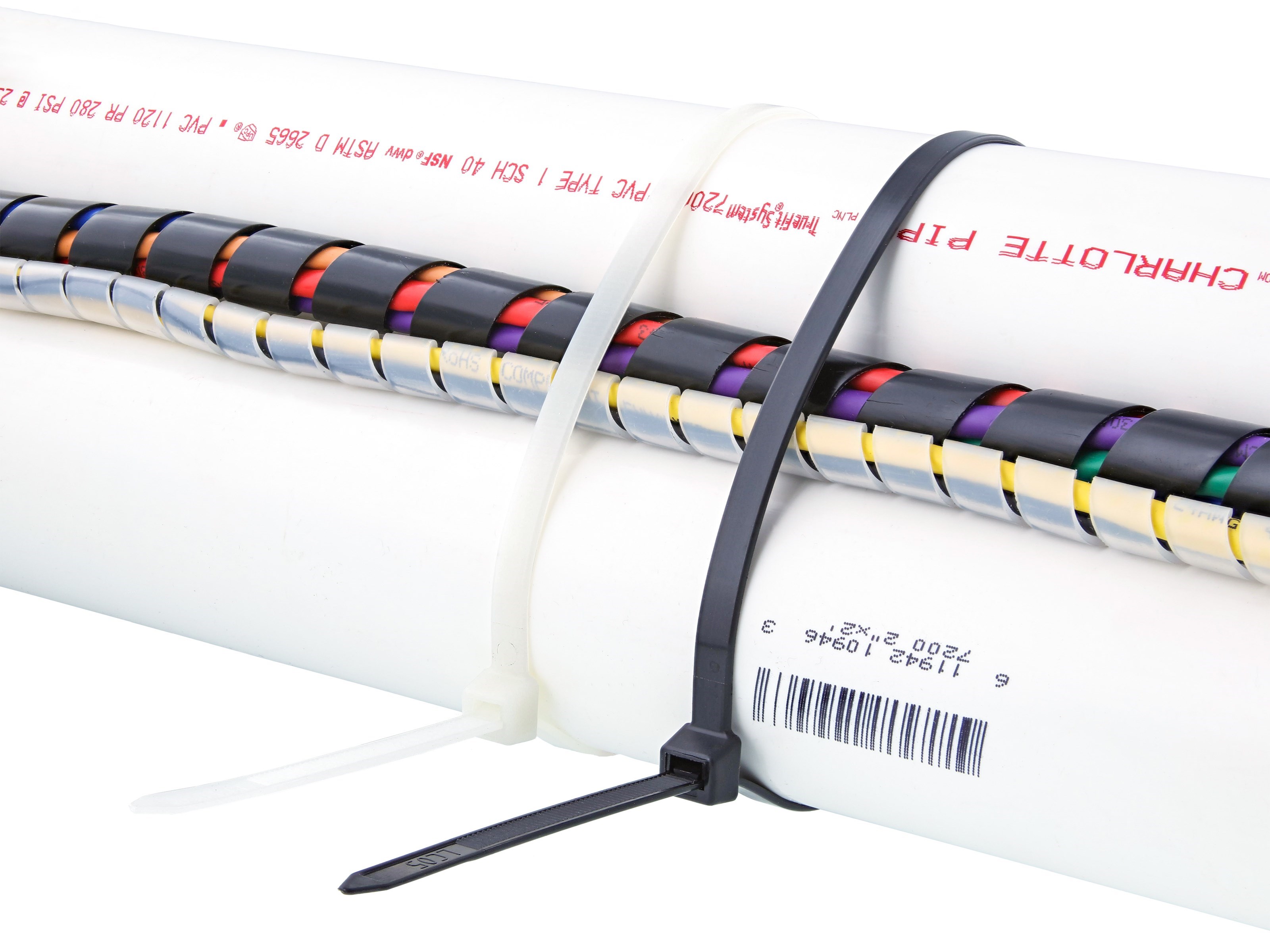 UV Black Cable Ties 40 Lbs S HS Durable Plastic Zip Ties 8 Inch Bulk-1000 Pack 