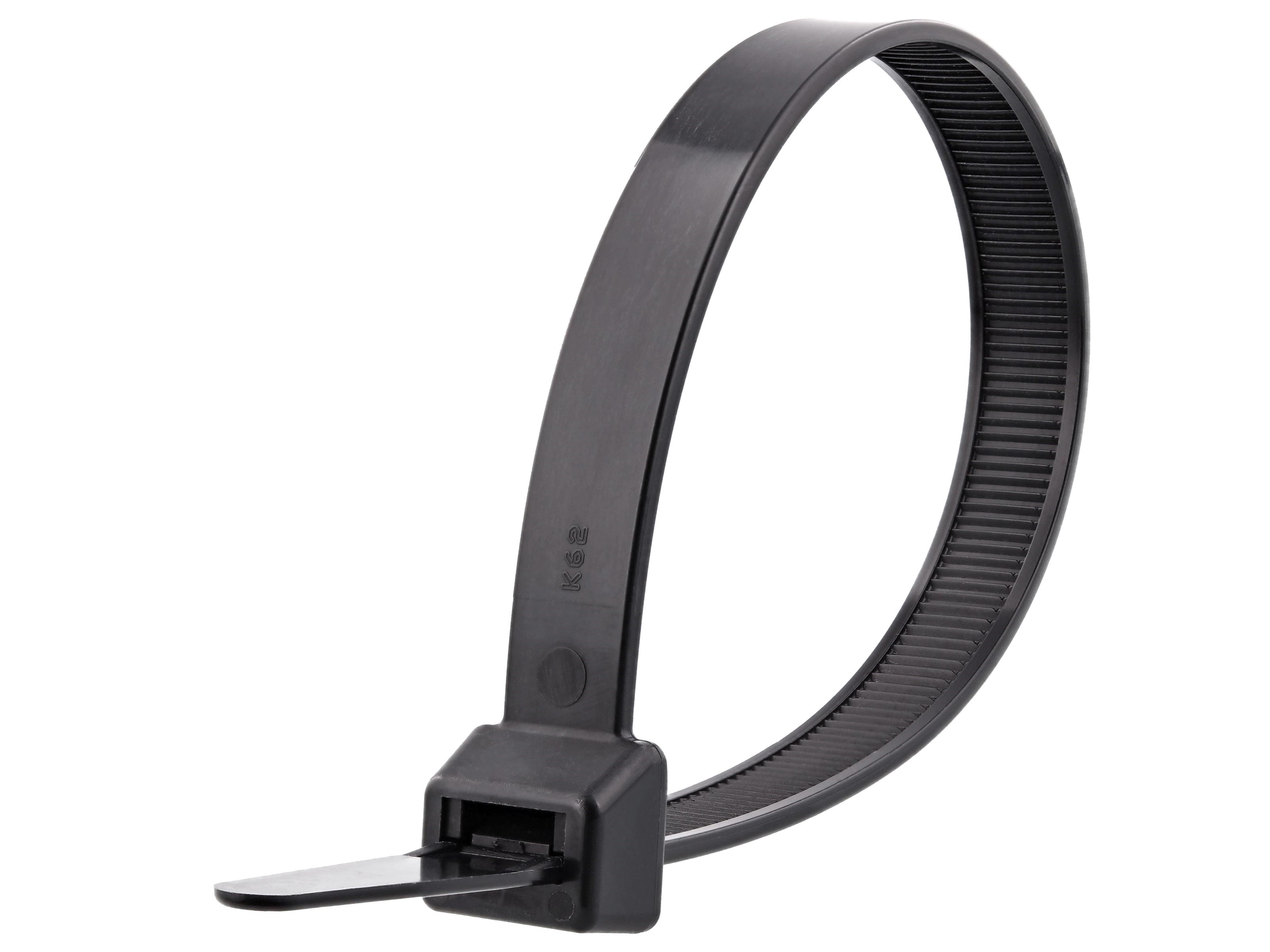 Black 50 Pack Cable Zip Ties 8.3 inch Heavy Duty Nylon Push Mount 