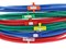 Picture of 8 Inch Blue Miniature Identification Cable Tie - 100 Pack - 2 of 4