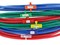 10 inch red standard inside flag cable tie bundle - 2 of 4