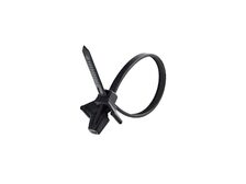 100 PERFECT VISION BLACK MOUNTING HOLE CABLE TIE ZIP WRAPS 7 SATELLITE/CABLE CT7BLK-MH