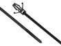 4 Inch Black Miniature Winged Push Mount Cable Tie Head and Tail Ends - 1 of 4