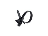 5 Inch UV Black Standard Winged Push Mount Cable Tie