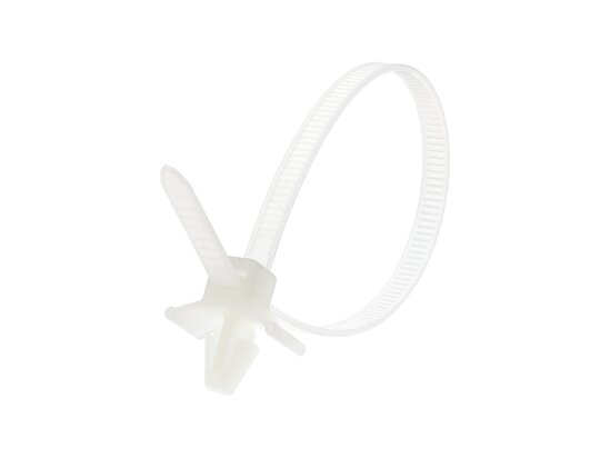 8 Inch Natural Standard Winged Push Mount Cable Tie