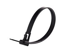 8 Inch Black Standard Releasable Cable Tie