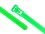 8 Inch Flourescent Green Standard Releasable Cable Tie Head and Tail Ends - 1 of 4