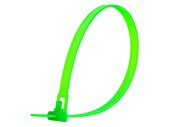 12 Inch Flourescent Green Standard Releasable Cable Tie
