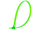 14 Inch Flourescent Green Standard Releasable Cable Tie
