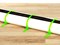 6 Inch Fluorescent Green Standard Releasable Cable Tie Securing Cable Runs - 3 of 4