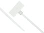 Outside Flag 4 Inch Natural Miniature ID Cable Tie Head and Tail of Tie - 1 of 4