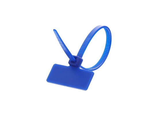 Outside Flag 4 Inch Blue Miniature ID Cable Tie Loop	